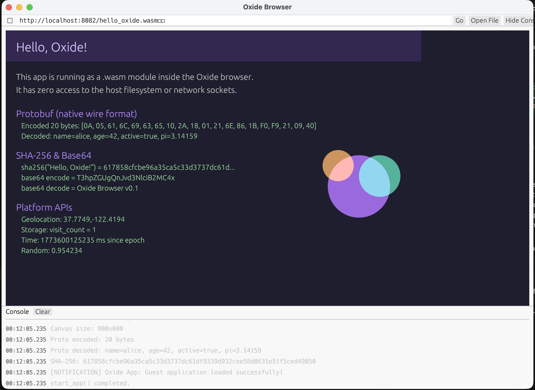 Oxide Browser Screenshot